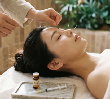 약침 및 침치료 (안면 기혈 순환 촉진 및 장벽 면역 강화)